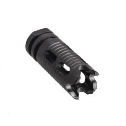 AK-47 Steel Muzzle Brake Compensator 14x1 LH Pitch w/ Crush Washer 
